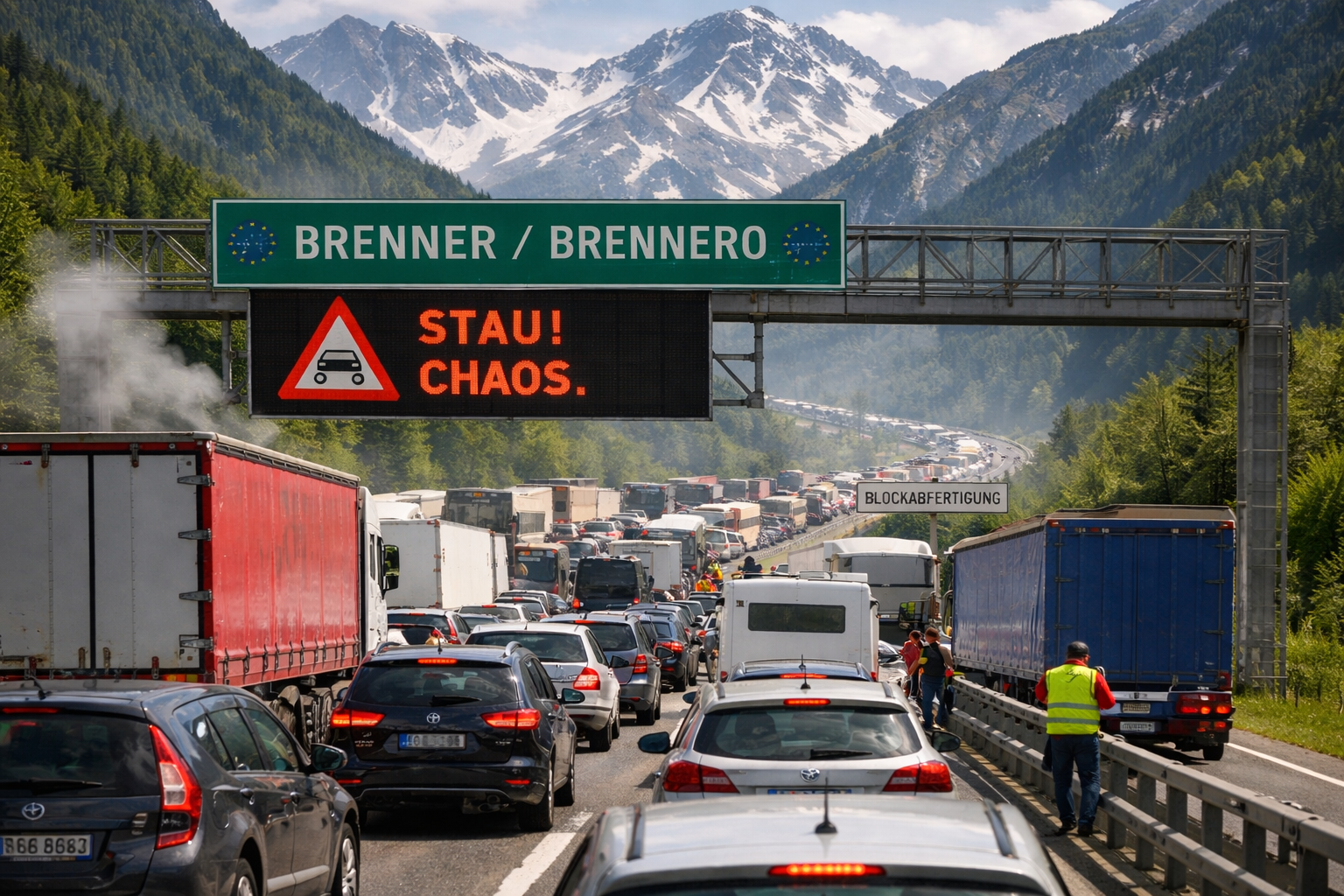 Stau Chaos Brenner